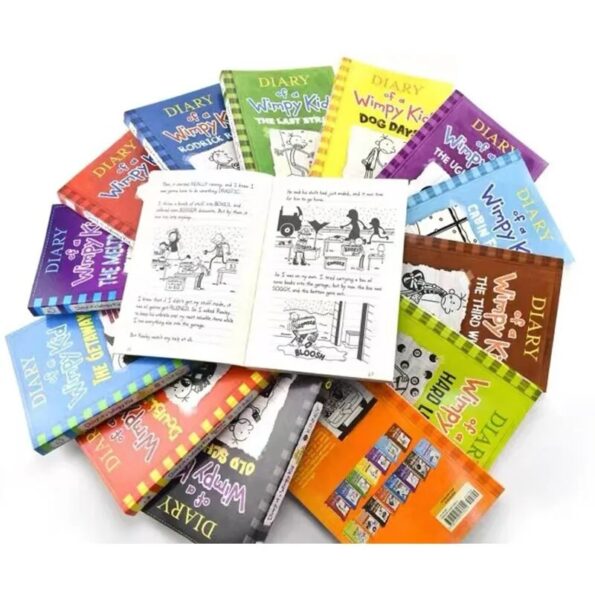 8-Books-set-1-8-9-16-English-Diary-of-A-Wimpy-Kid-Comic-Novel-Storybook-2