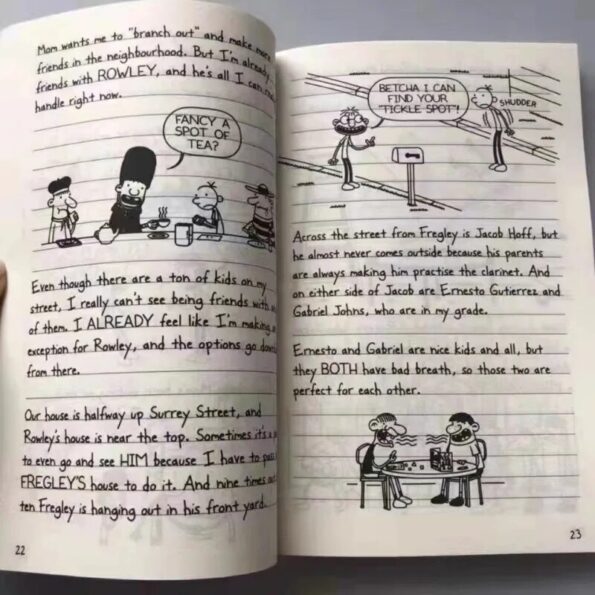 8-Books-set-1-8-9-16-English-Diary-of-A-Wimpy-Kid-Comic-Novel-Storybook-4