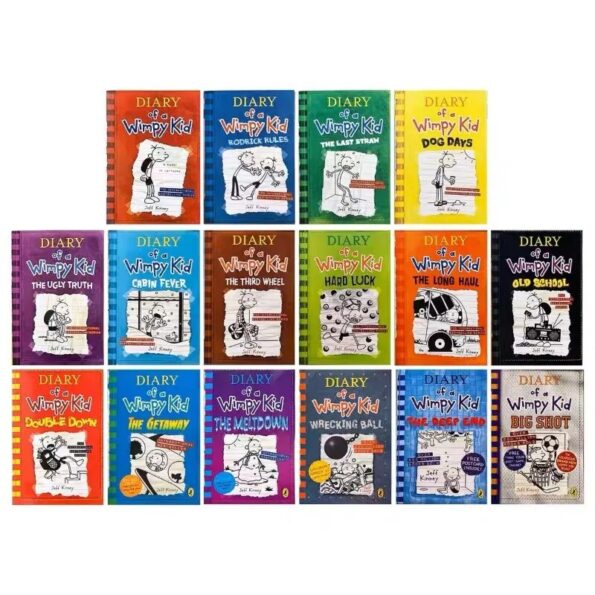 8-Books-set-1-8-9-16-English-Diary-of-A-Wimpy-Kid-Comic-Novel-Storybook